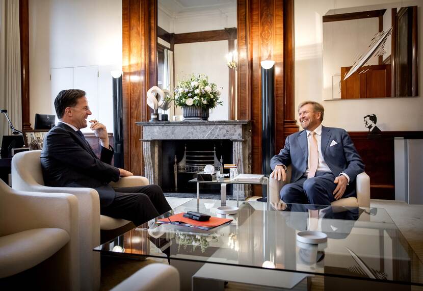 Laatste maandaggesprek Koning Willem-Alexander en minister-president Rutte