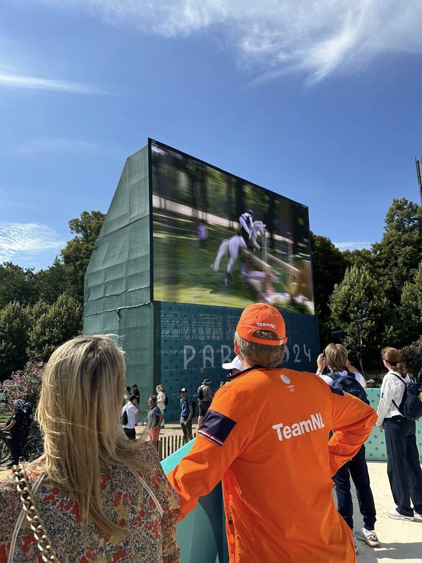 Koning en Koningin Máxima bij dressuur en eventing Olympische Spelen 2024