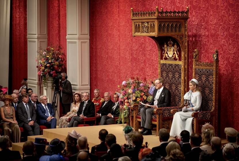 Koning spreekt Troonrede uit tijdens Prinsjesdag 2024