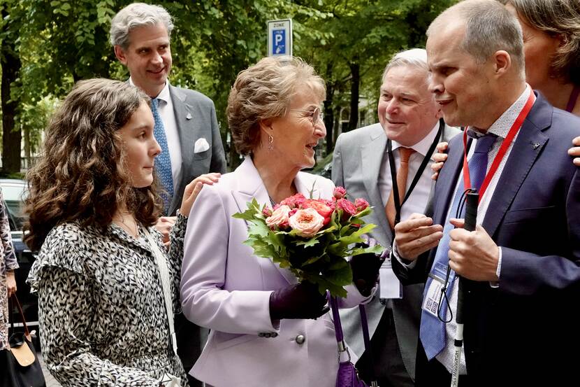 Prinses Margriet bij symposium Stichting Blindenhulp