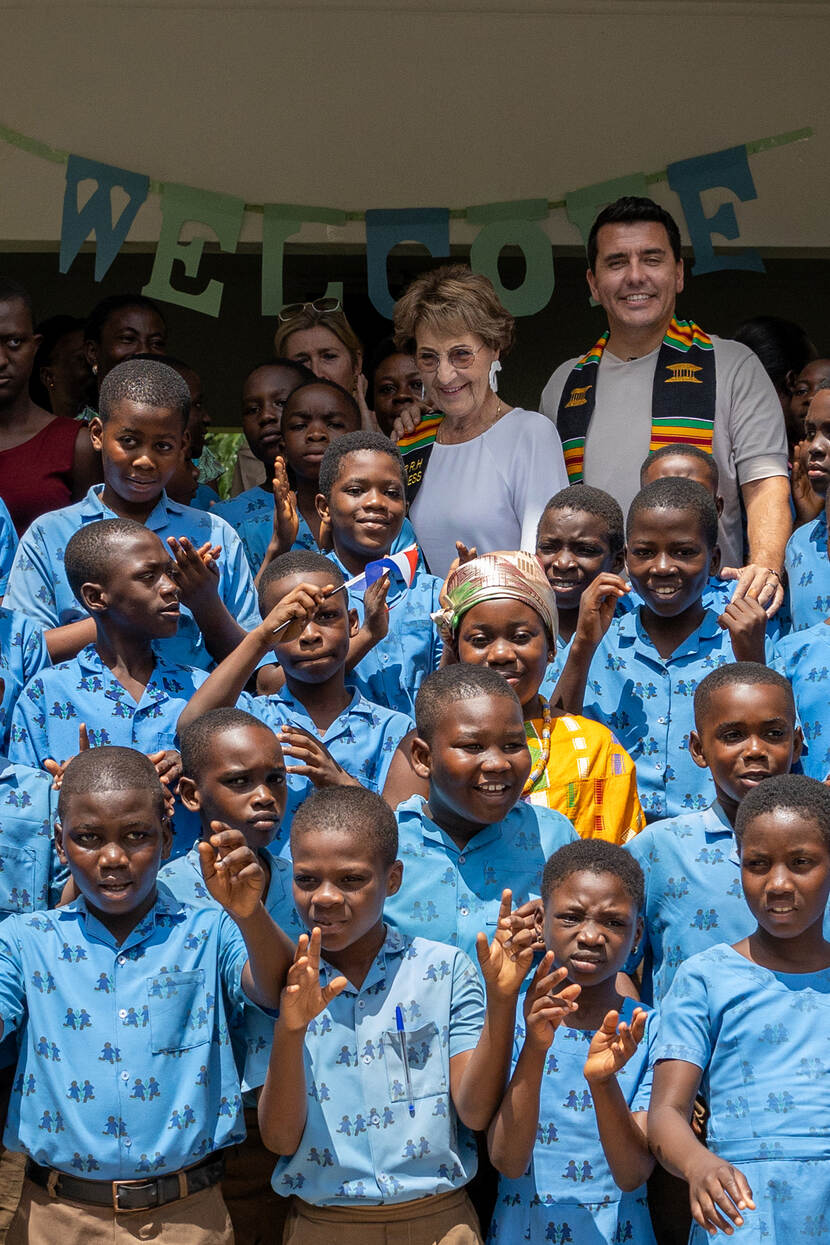 Prinses Margriet werkbezoek aan SOS Kinderdorpen in Ghana