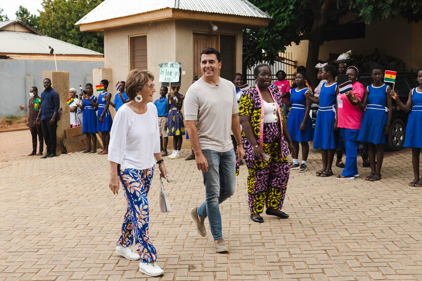 Prinses Margriet werkbezoek aan SOS Kinderdorpen in Ghana