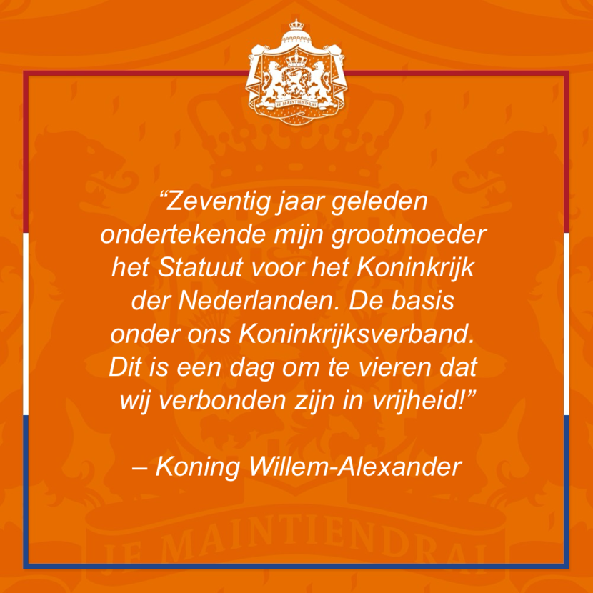 Reactie van Koning Willem-Alexander op de 70e Koninkrijksdag