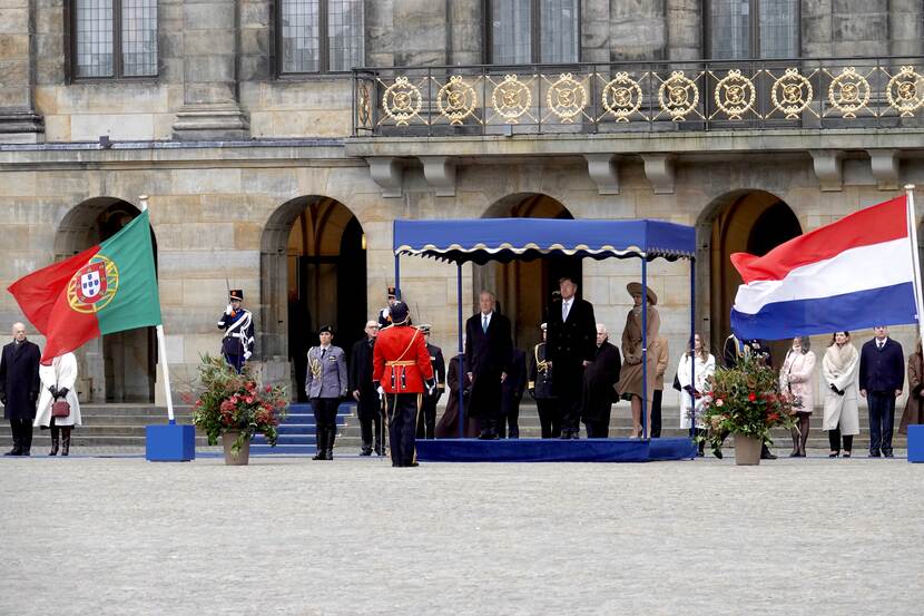 Welkomstceremonie staatsbezoek president Portugal