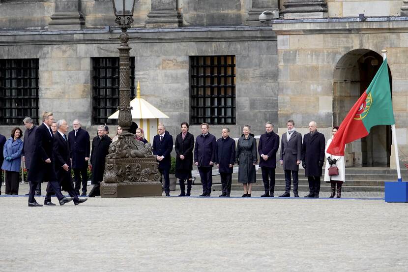 Welkomstceremonie staatsbezoek president Portugal